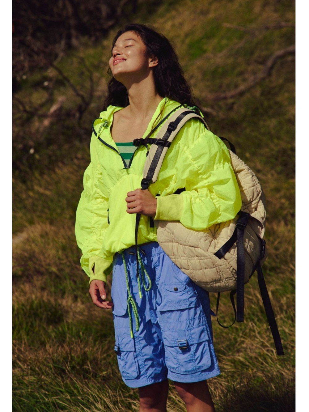FP Movement by Free People Neon Yellow Highlighter Happy Camper Pullover